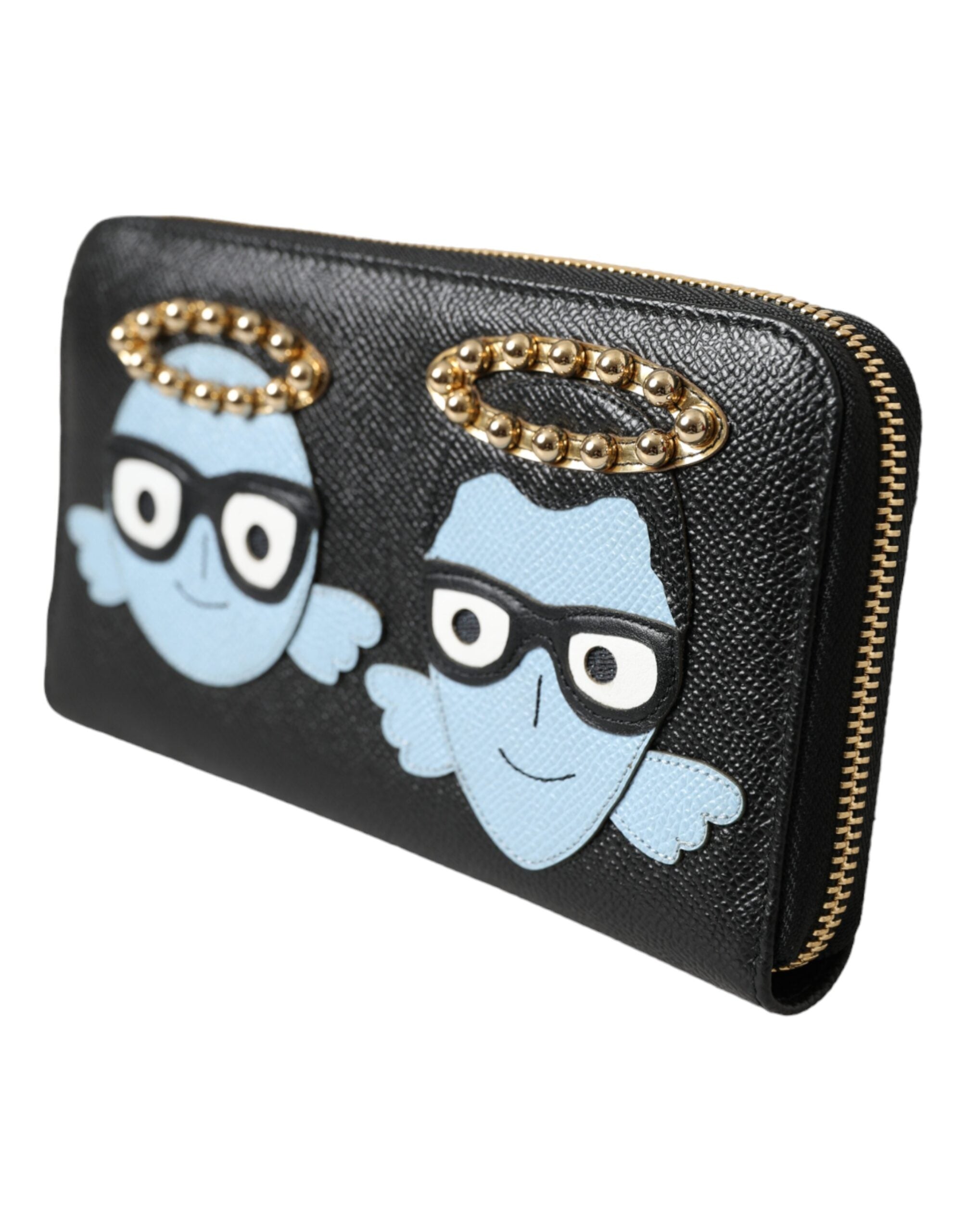 Dolce & Gabbana Black Blue Leather #DGFAMILY Zipper Continental Men Wallet -  Wallets for Men -  Dolce & Gabbana.