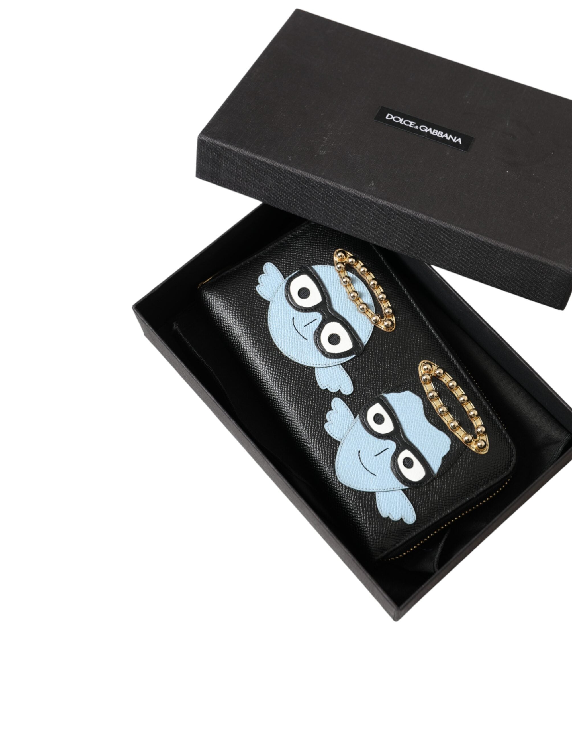 Dolce & Gabbana Black Blue Leather #DGFAMILY Zipper Continental Men Wallet -  Wallets for Men -  Dolce & Gabbana.