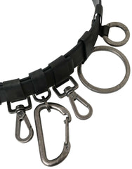 Dolce & Gabbana Black Calf Leather Silver Metal Buckle Belt -   -  Dolce & Gabbana.