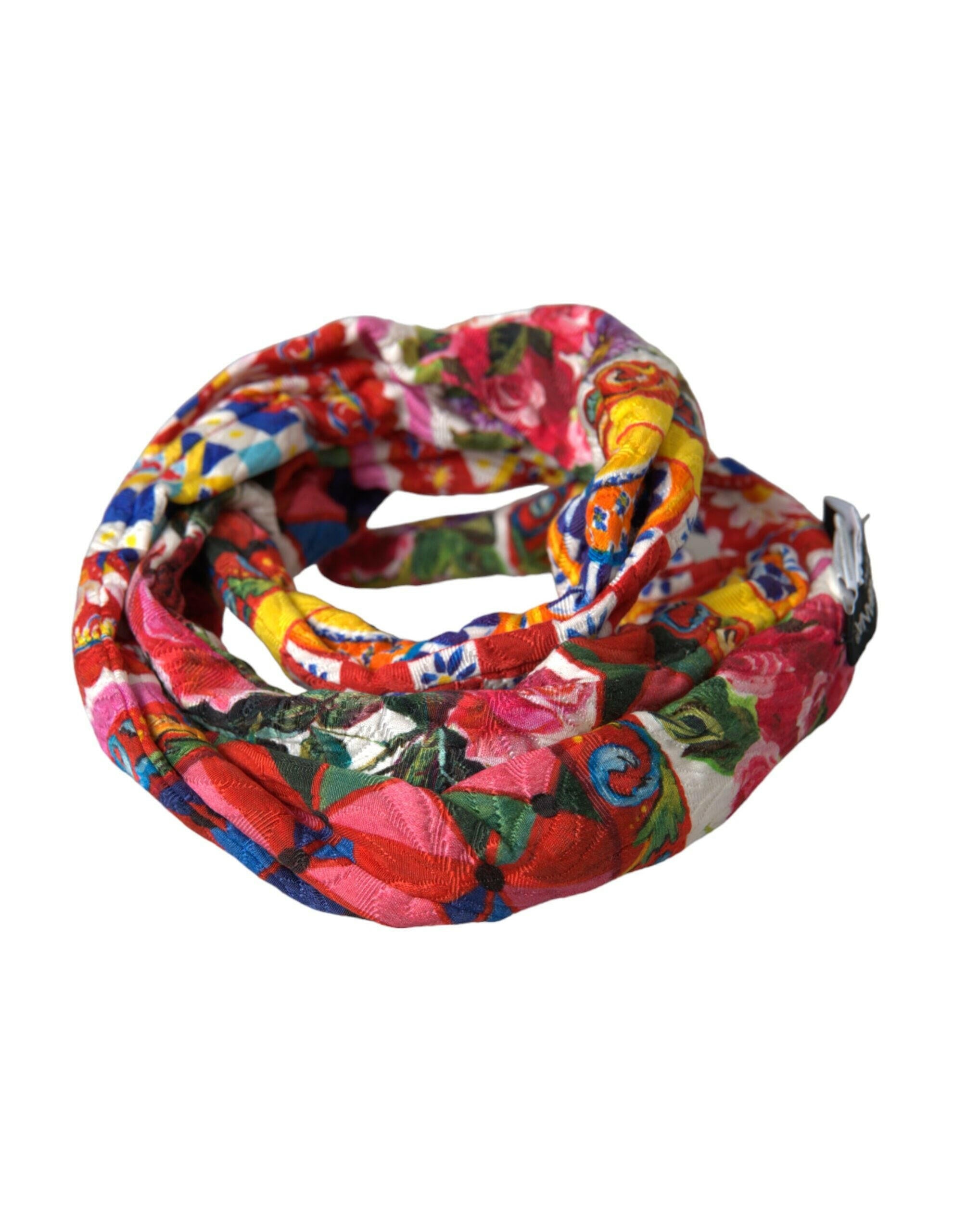 Dolce & Gabbana Multicolor Carretto Print Waist Belt -   -  Dolce & Gabbana.