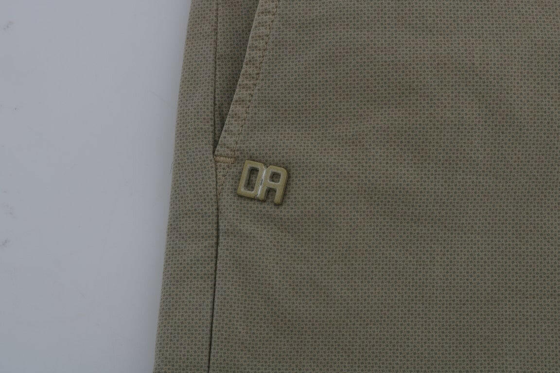 Daniele Alessandrini Beige Cotton Stretch Slim Fit Chinos -   -  Daniele Alessandrini.