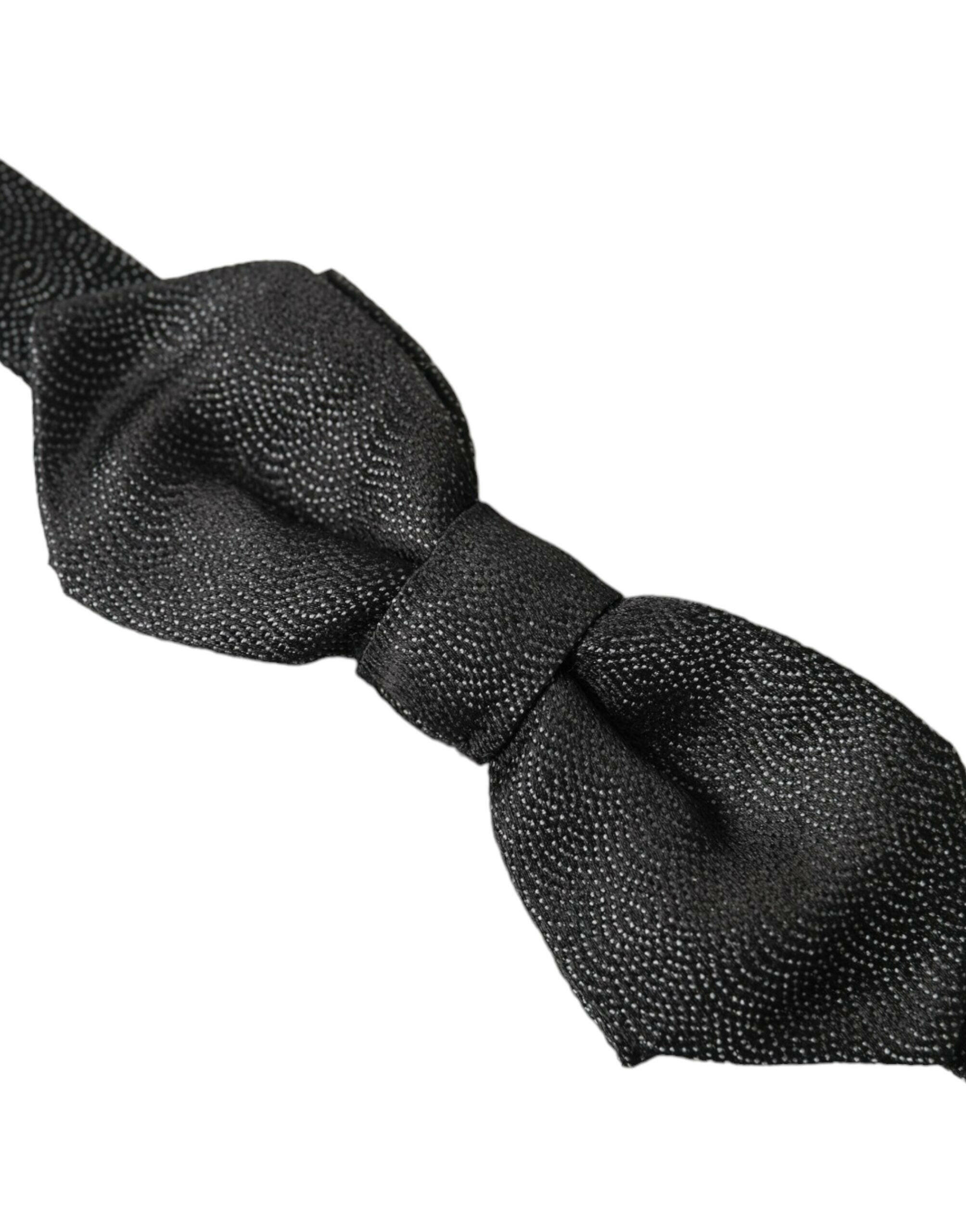 Dolce & Gabbana Black Silk Adjustable Neck Men Bow Tie -  Neckties, Men -  Dolce & Gabbana.