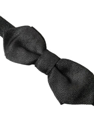 Dolce & Gabbana Black Silk Adjustable Neck Men Bow Tie -  Neckties, Men -  Dolce & Gabbana.