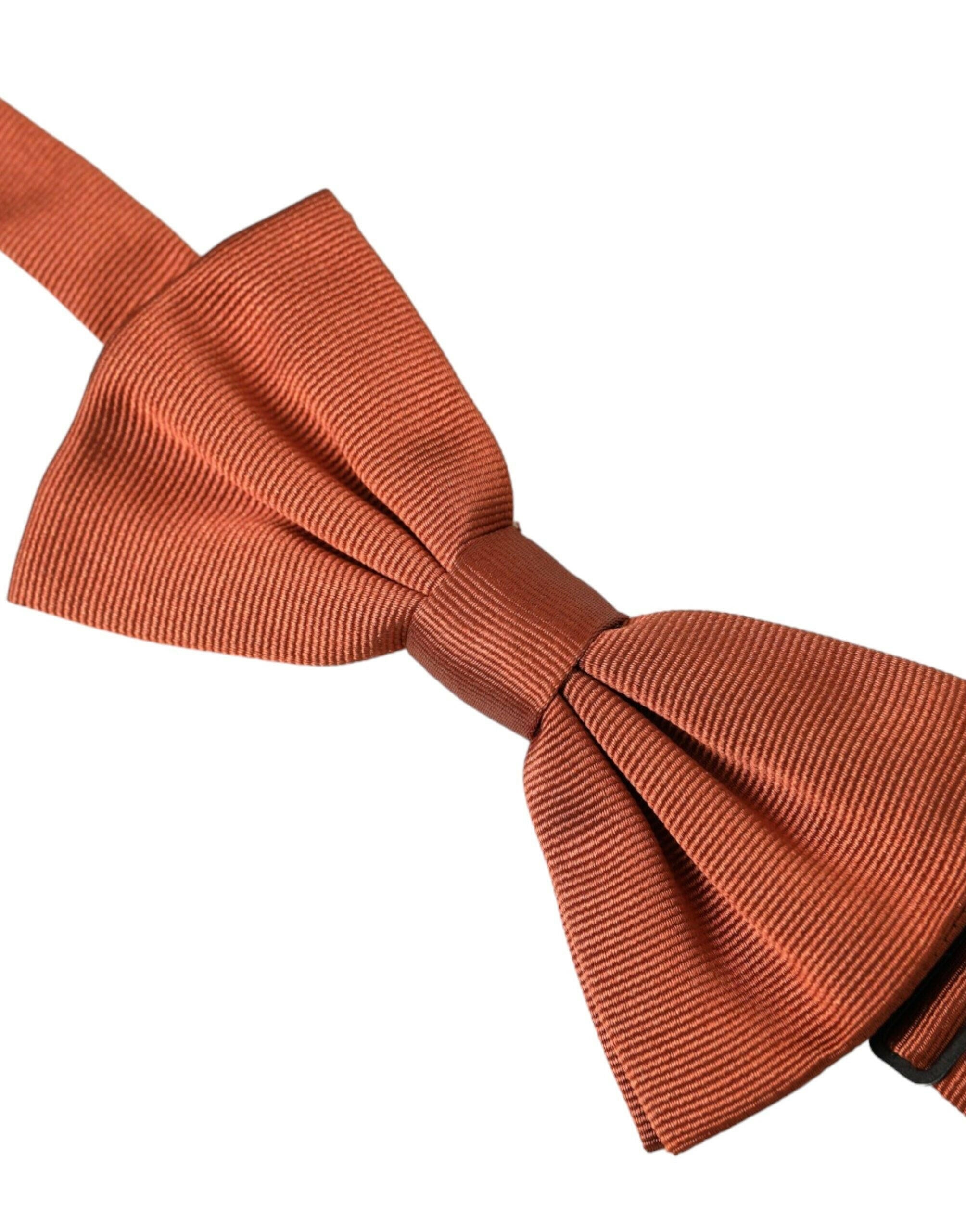 Dolce & Gabbana Brown Silk Adjustable Neck Men Bow Tie -  Neckties, Men -  Dolce & Gabbana.