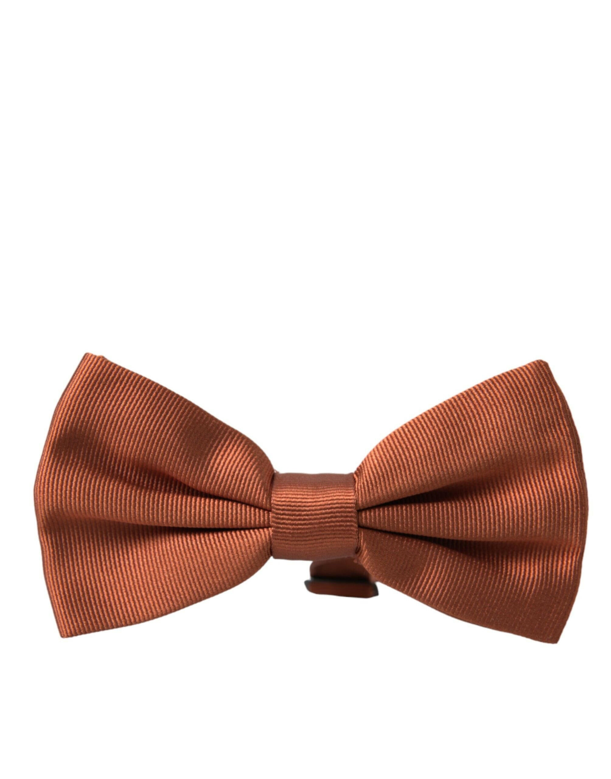 Dolce & Gabbana Brown Silk Adjustable Neck Men Bow Tie -  Neckties, Men -  Dolce & Gabbana.