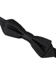 Dolce & Gabbana Black Silk Adjustable Neck Men Bow Tie -  Neckties, Men -  Dolce & Gabbana.
