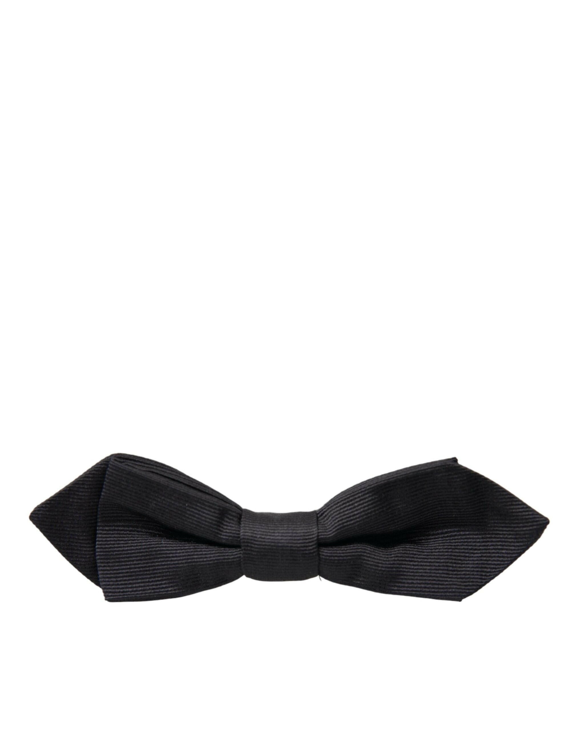 Dolce & Gabbana Black Silk Adjustable Neck Men Bow Tie -  Neckties, Men -  Dolce & Gabbana.