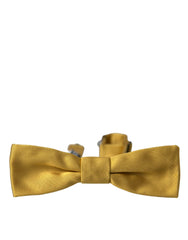 Dolce & Gabbana Yellow Silk Adjustable Neck Men Bow Tie -  Neckties, Men -  Dolce & Gabbana.