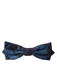 Dolce & Gabbana Black Blue Brocade Adjustable Neck Men Bow Tie -  Neckties, Men -  Dolce & Gabbana.