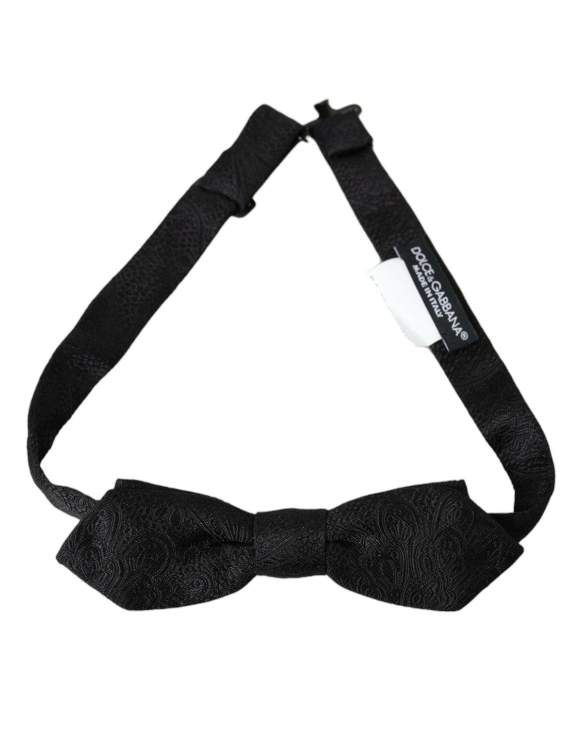 Dolce & Gabbana Black Brocade Silk Adjustable Neck Bow Tie -  Neckties, Men -  Dolce & Gabbana.