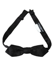 Dolce & Gabbana Black Brocade Silk Adjustable Neck Bow Tie -  Neckties, Men -  Dolce & Gabbana.