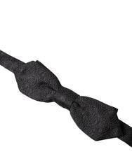 Dolce & Gabbana Black Brocade Silk Adjustable Neck Bow Tie -  Neckties, Men -  Dolce & Gabbana.