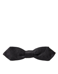 Dolce & Gabbana Black Brocade Silk Adjustable Neck Bow Tie -  Neckties, Men -  Dolce & Gabbana.