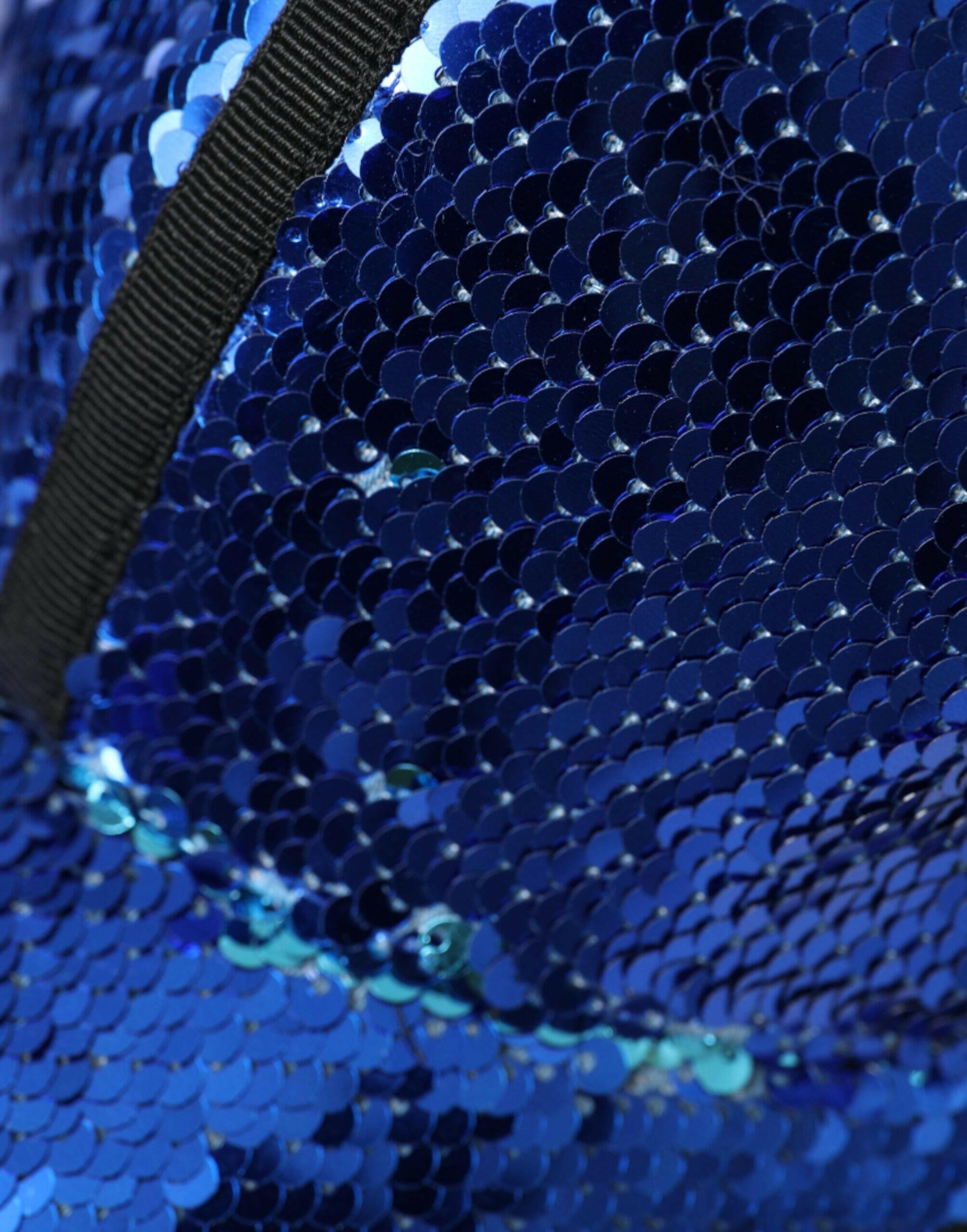 Dolce & Gabbana Royal Blue Sequin Baseball Hat Men -   -  Dolce & Gabbana.