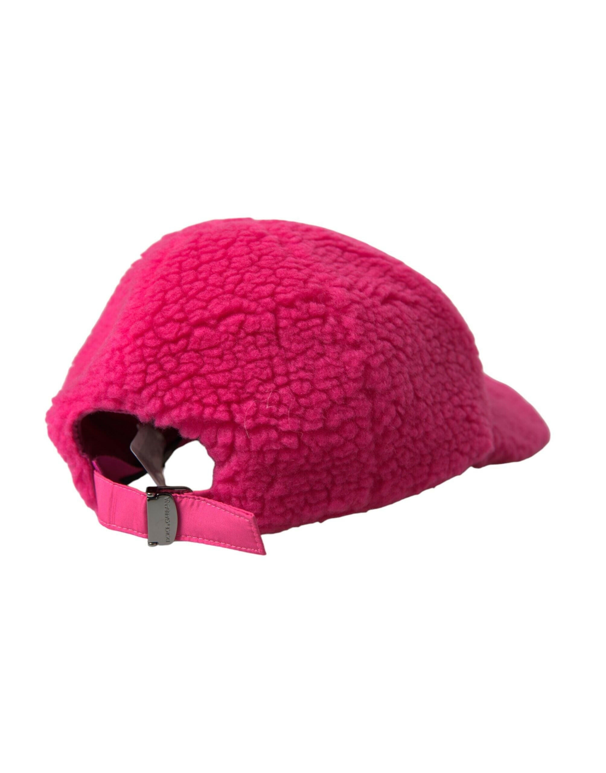 Dolce & Gabbana Pink Fleece Plush Baseball Hat Men -   -  Dolce & Gabbana.