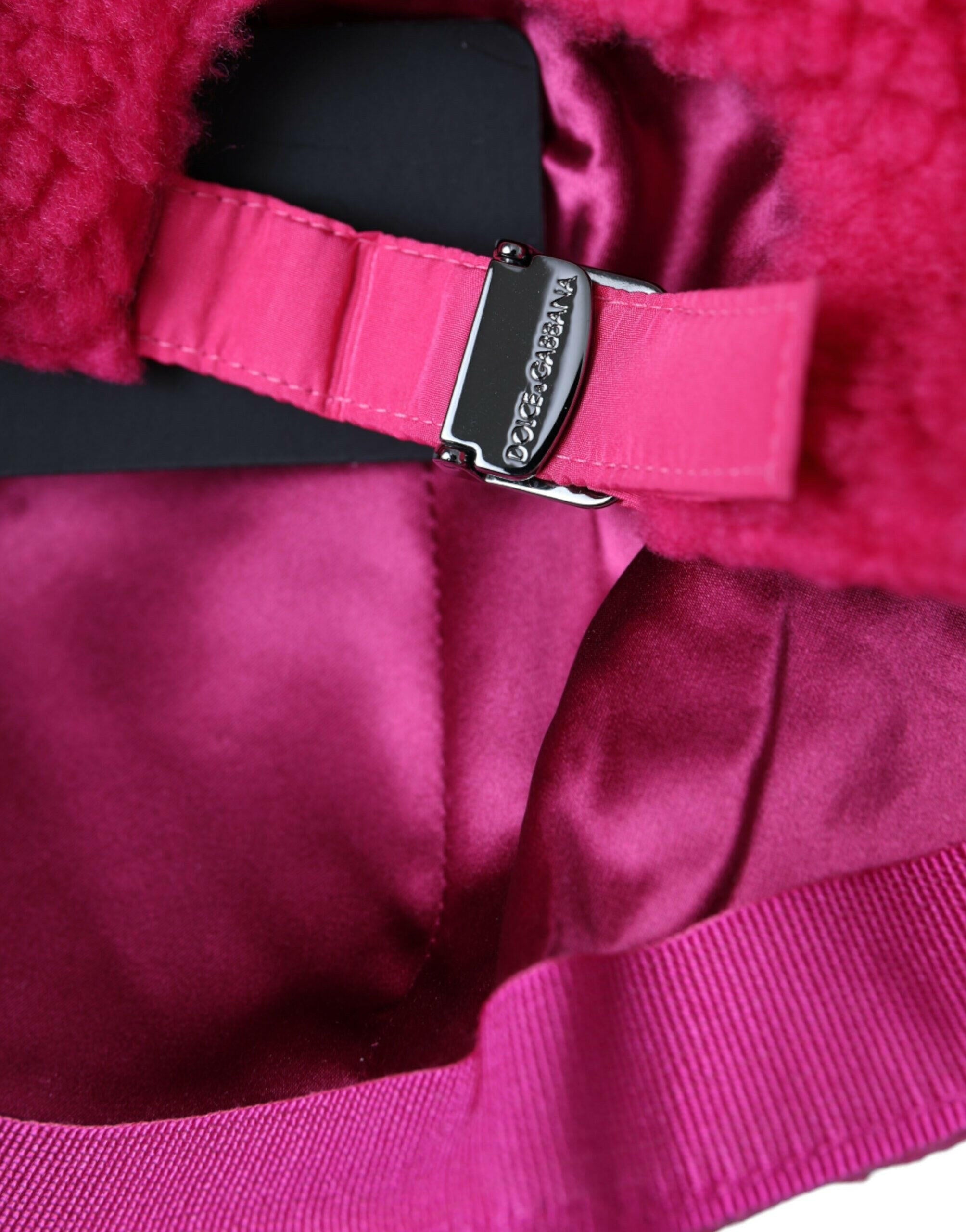 Dolce & Gabbana Pink Fleece Plush Baseball Hat Men -   -  Dolce & Gabbana.