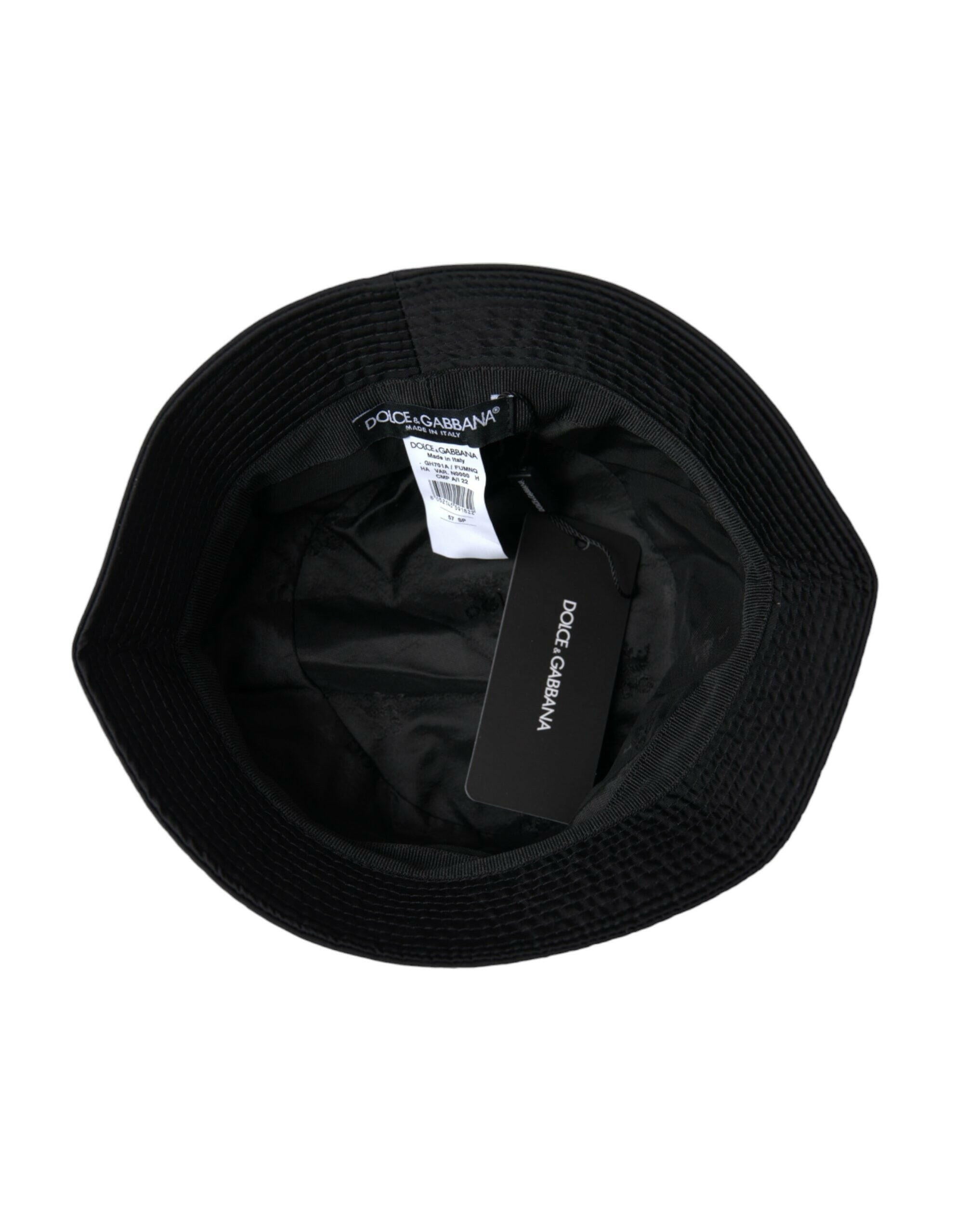 Dolce & Gabbana Black Wide Brim Cap Bucket Hat Men -   -  Dolce & Gabbana.