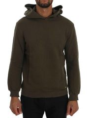 Daniele Alessandrini Green Pullover Hodded Cotton Sweater -   -  Daniele Alessandrini.