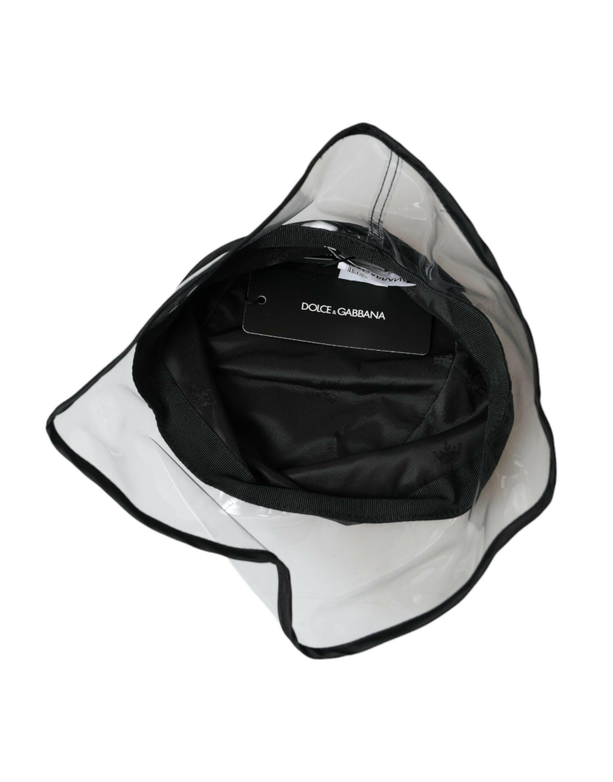 Dolce & Gabbana Black Polyester Plastic Bucket Hat Men -   -  Dolce & Gabbana.