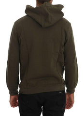 Daniele Alessandrini Green Pullover Hodded Cotton Sweater -   -  Daniele Alessandrini.