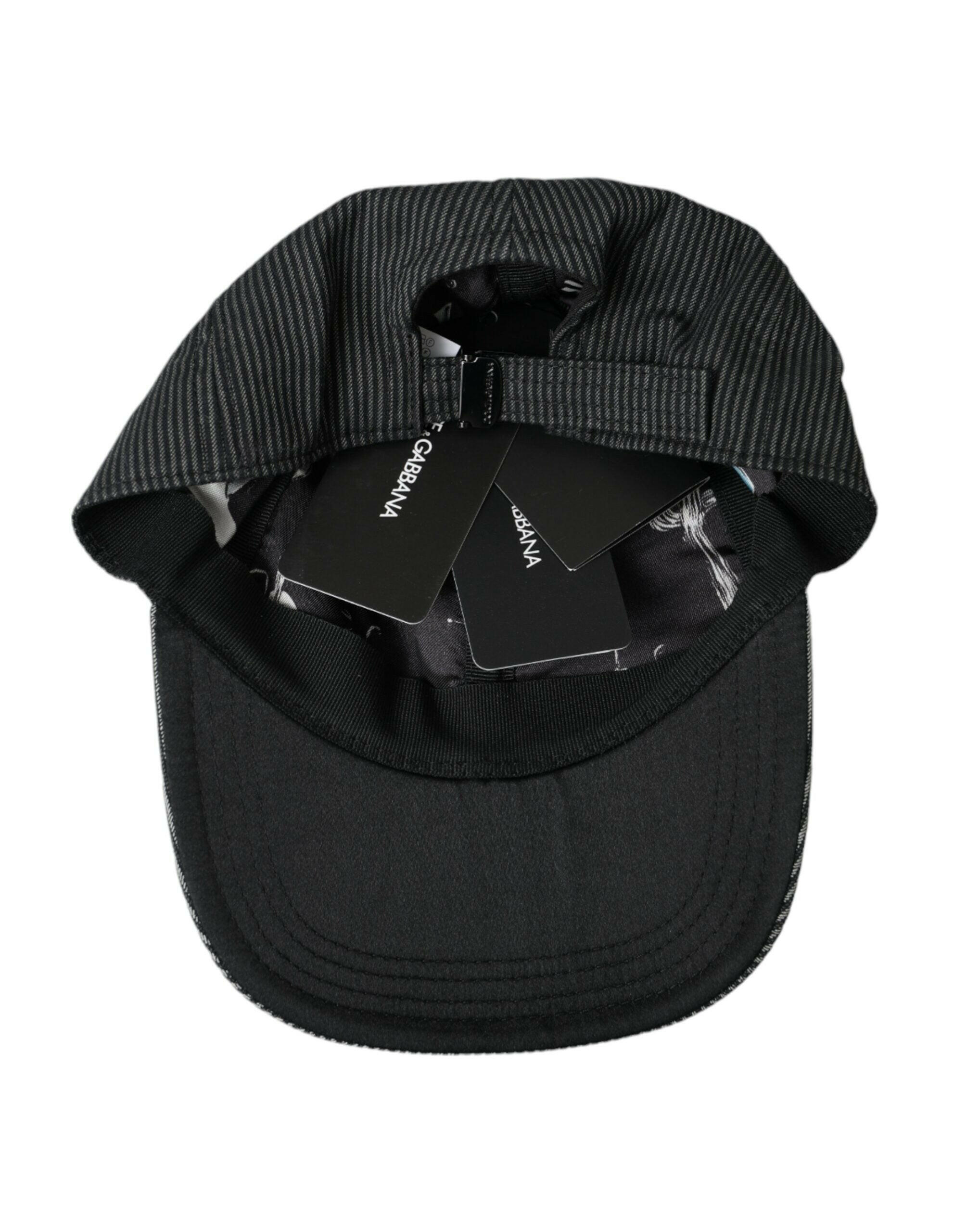 Dolce & Gabbana Black Cotton Embellished Baseball Hat Men -   -  Dolce & Gabbana.