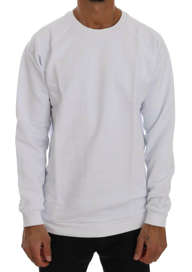 Daniele Alessandrini White Crewneck Cotton Sweater -   -  Daniele Alessandrini.