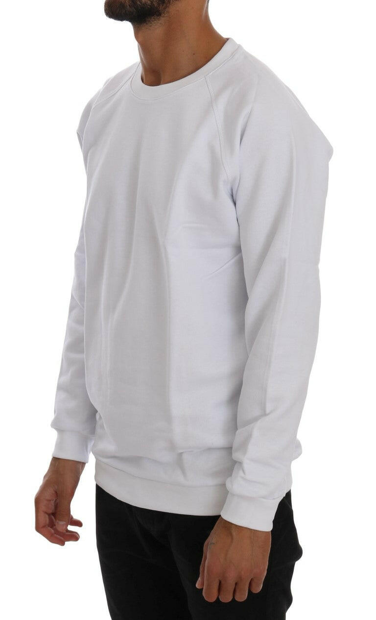 Daniele Alessandrini White Crewneck Cotton Sweater -   -  Daniele Alessandrini.