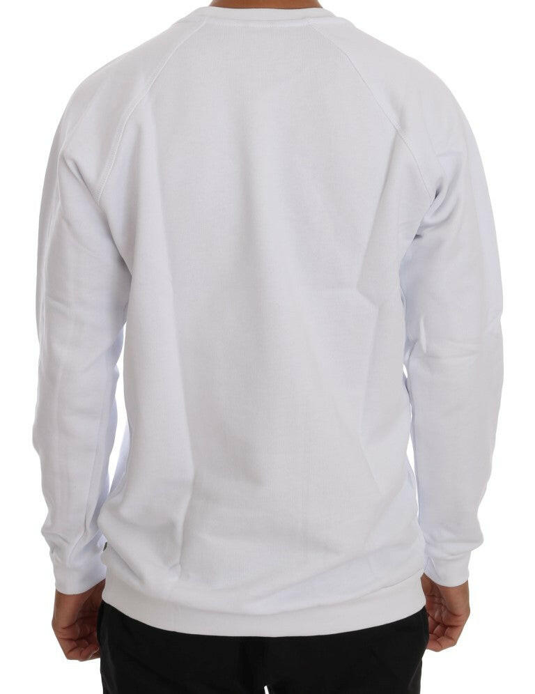 Daniele Alessandrini White Crewneck Cotton Sweater -   -  Daniele Alessandrini.