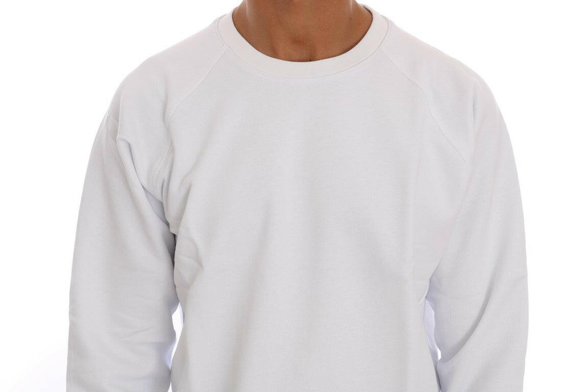 Daniele Alessandrini White Crewneck Cotton Sweater -   -  Daniele Alessandrini.