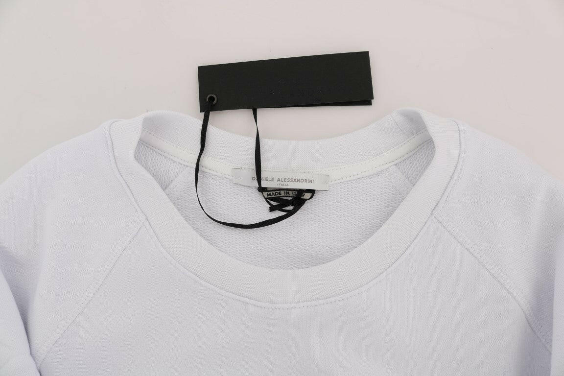 Daniele Alessandrini White Crewneck Cotton Sweater -   -  Daniele Alessandrini.