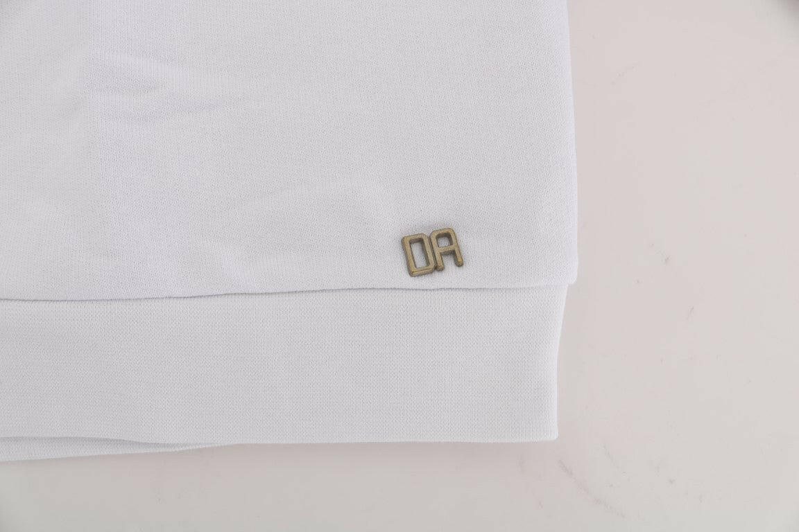 Daniele Alessandrini White Crewneck Cotton Sweater -   -  Daniele Alessandrini.