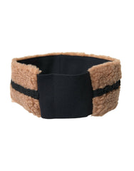 Dolce & Gabbana Brown Black Fleece Wool Head Band Hat Men -   -  Dolce & Gabbana.