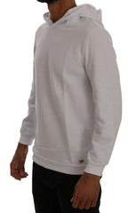 Daniele Alessandrini White Pullover Hodded Cotton Sweater -   -  Daniele Alessandrini.