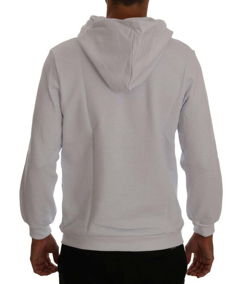 Daniele Alessandrini White Pullover Hodded Cotton Sweater -   -  Daniele Alessandrini.