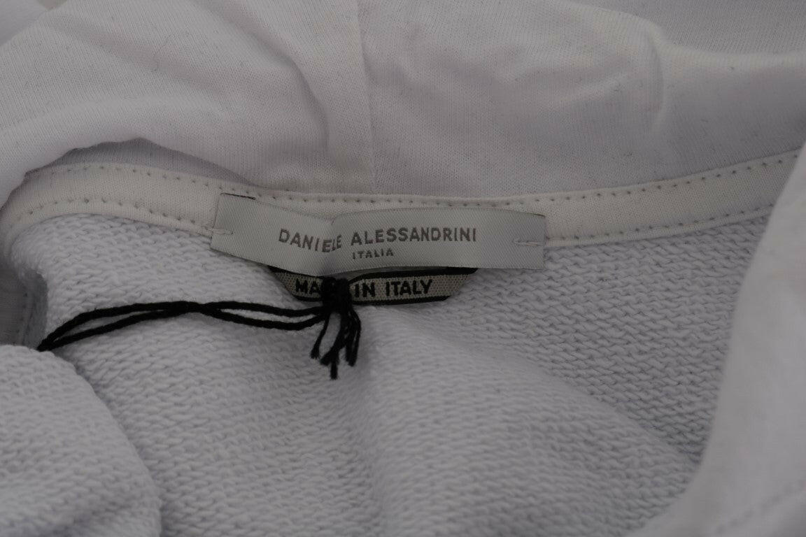 Daniele Alessandrini White Pullover Hodded Cotton Sweater -   -  Daniele Alessandrini.