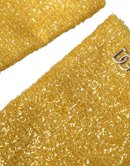 Dolce & Gabbana Gold Lurex Fantasia Mid Arm Length Gloves -   -  Dolce & Gabbana.