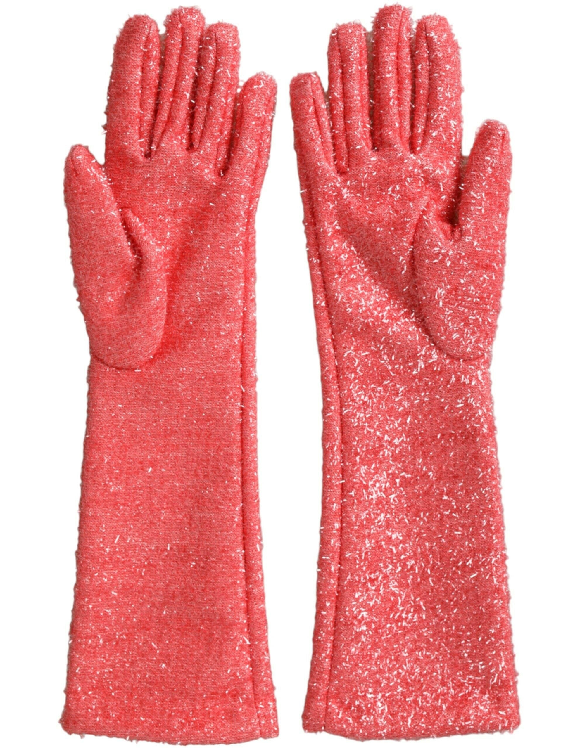 Dolce & Gabbana Pink Lurex Fantasia Mid Arm Length Gloves -   -  Dolce & Gabbana.