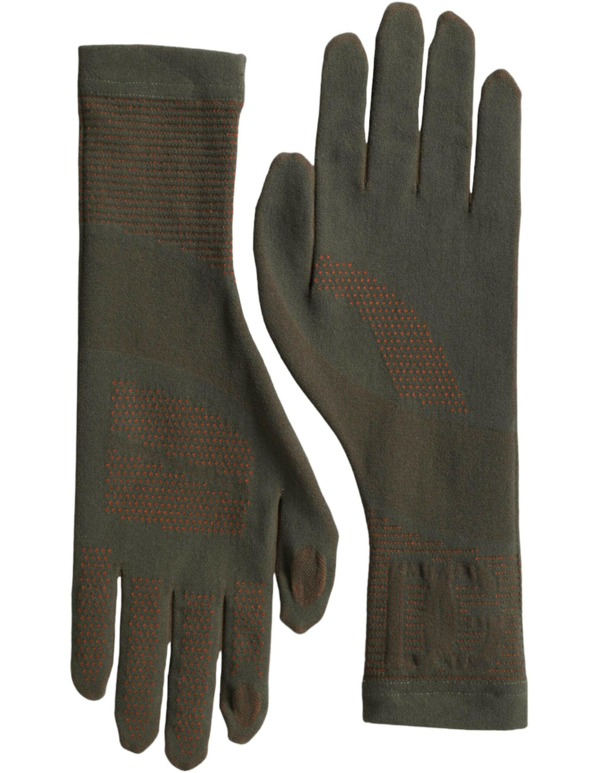 Dolce & Gabbana Brown Cotton Stretch Wrist Length Gloves -   -  Dolce & Gabbana.