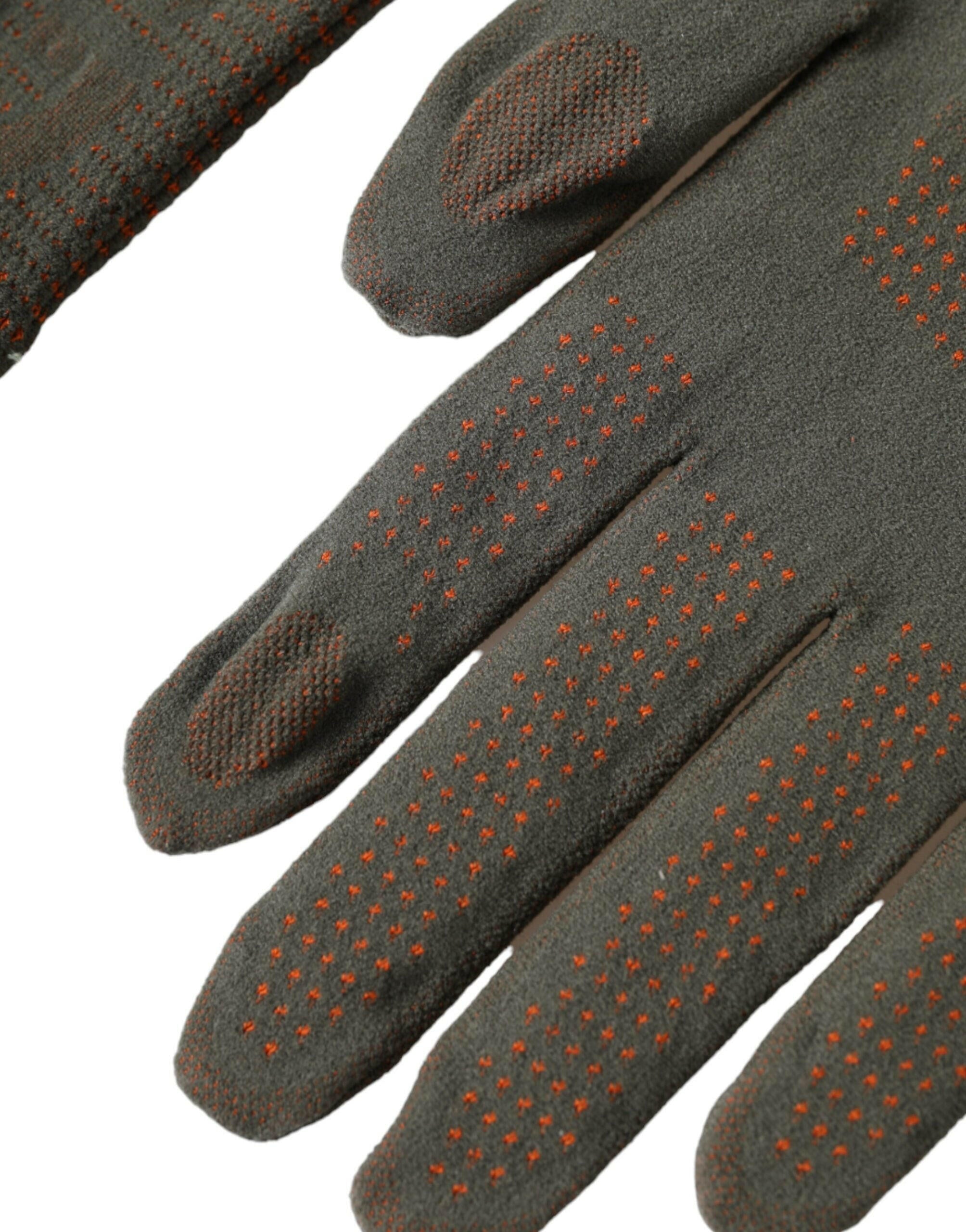 Dolce & Gabbana Brown Cotton Stretch Wrist Length Gloves -   -  Dolce & Gabbana.