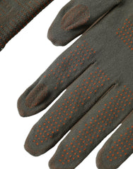 Dolce & Gabbana Brown Cotton Stretch Wrist Length Gloves -   -  Dolce & Gabbana.