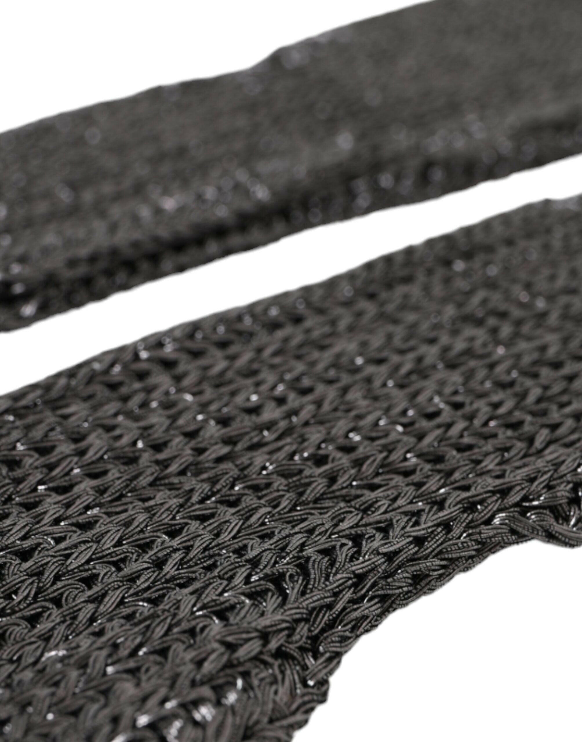 Dolce & Gabbana Gray Viscose Knitted Finger Less Gloves -   -  Dolce & Gabbana.