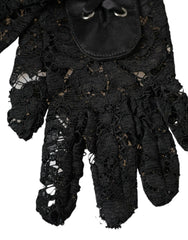 Dolce & Gabbana Black Taormina Lace Elbow Length Gloves -   -  Dolce & Gabbana.