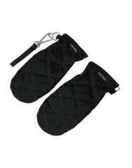 Dolce & Gabbana Black Quilted Nylon Wrist Length Mitten Gloves -   -  Dolce & Gabbana.
