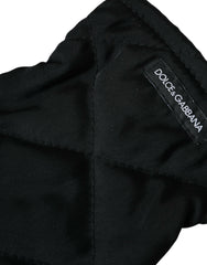 Dolce & Gabbana Black Quilted Nylon Wrist Length Mitten Gloves -   -  Dolce & Gabbana.
