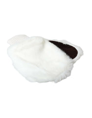 Dolce & Gabbana White Acrylic Knitted Fur Wrist Mitten Gloves -   -  Dolce & Gabbana.
