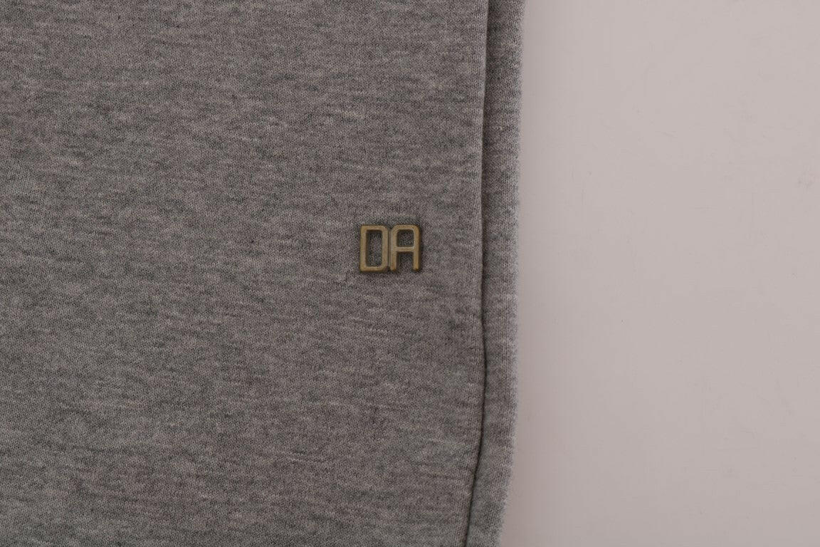 Daniele Alessandrini Gray Pullover Hodded Cotton Sweater -   -  Daniele Alessandrini.