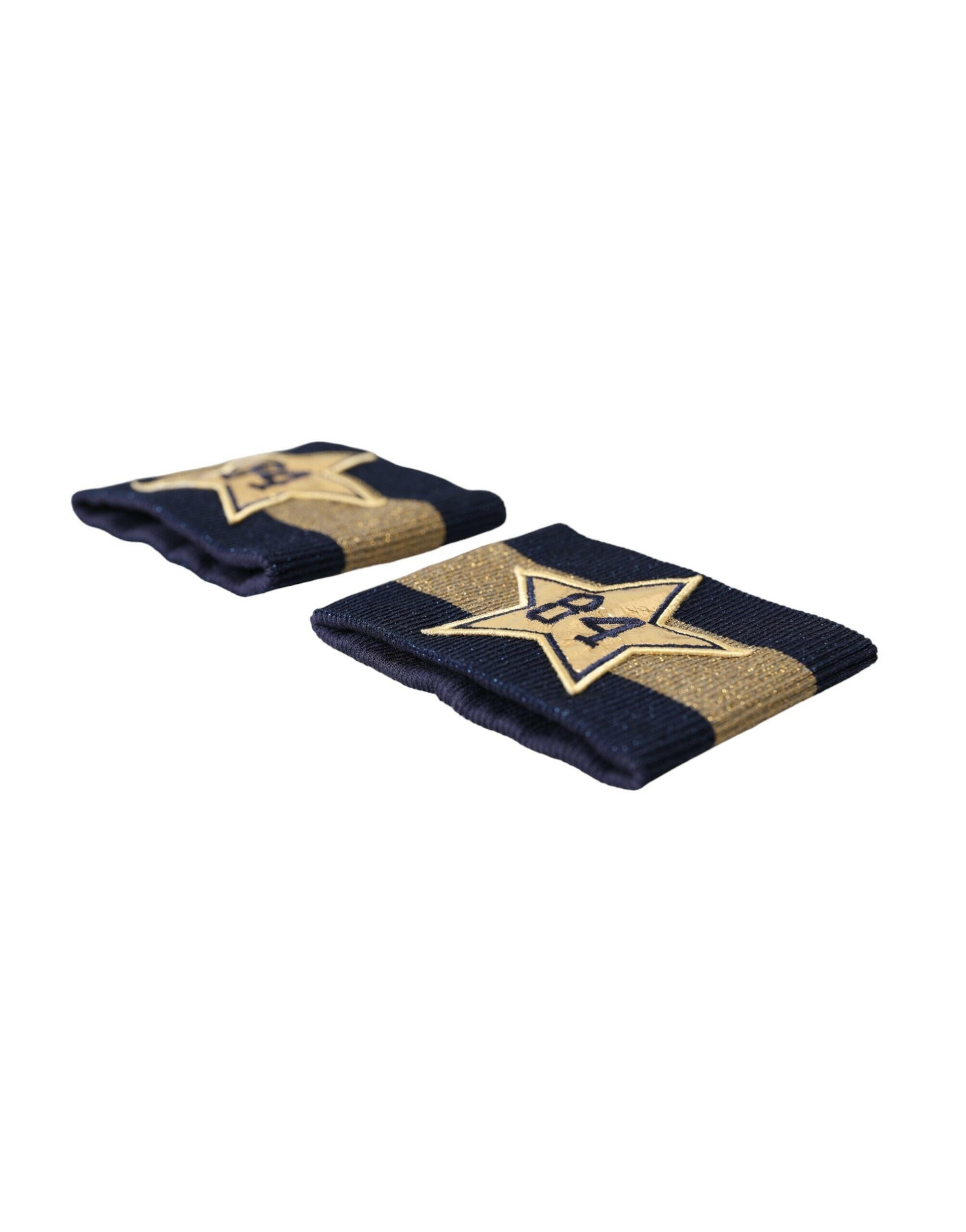 Dolce & Gabbana Black Gold Logo Star 84 Viscose Wristband -   -  Dolce & Gabbana.