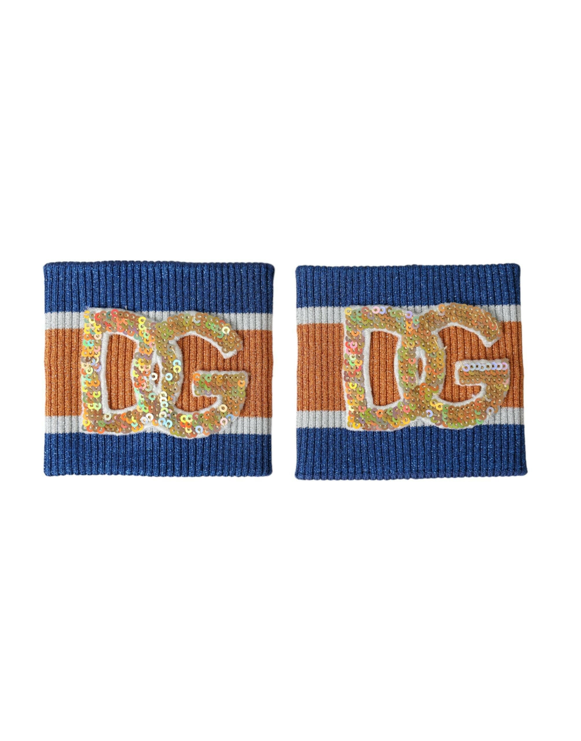 Dolce & Gabbana Multicolor Logo Sequin Viscose Wristband -   -  Dolce & Gabbana.