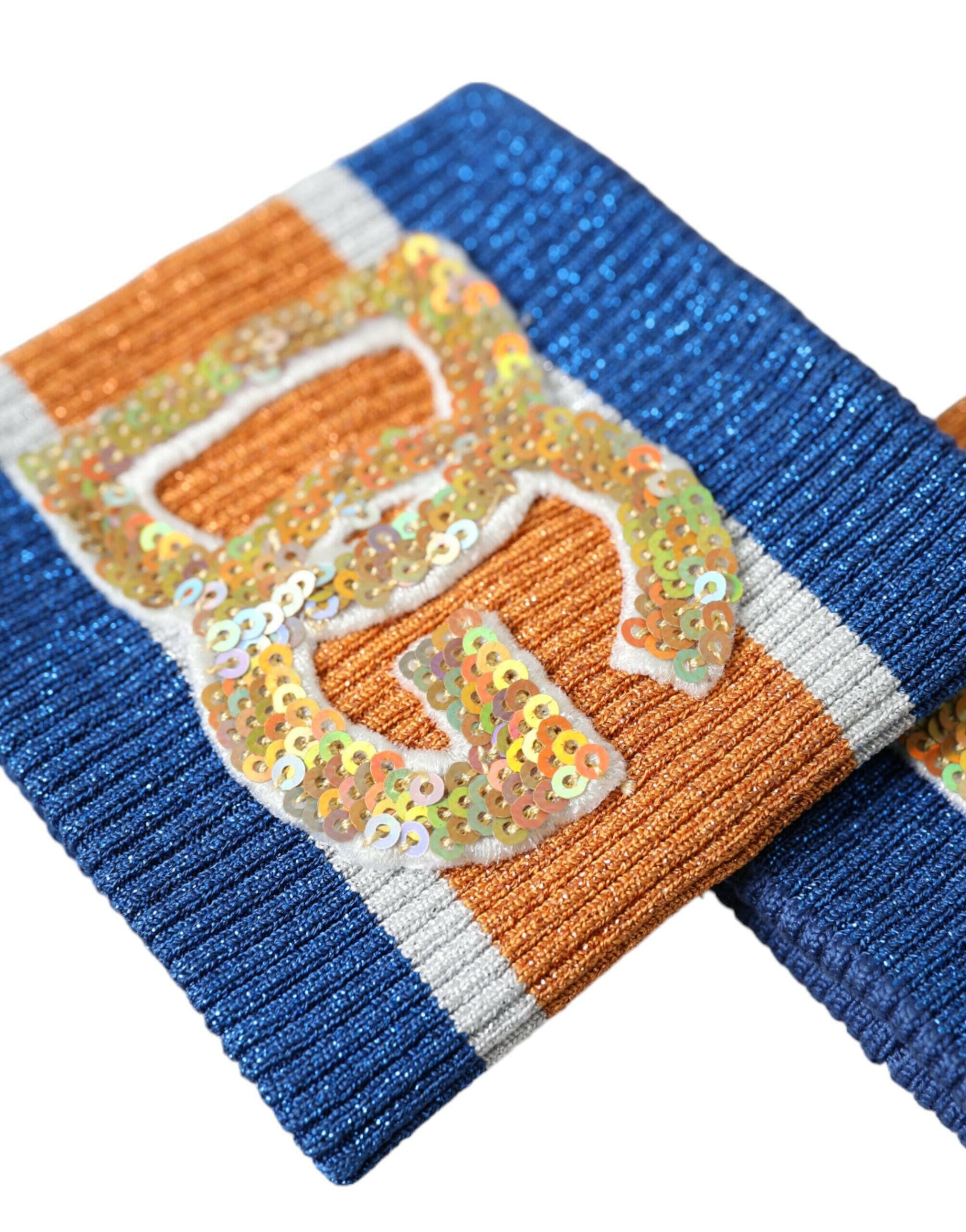 Dolce & Gabbana Multicolor Logo Sequin Viscose Wristband -   -  Dolce & Gabbana.
