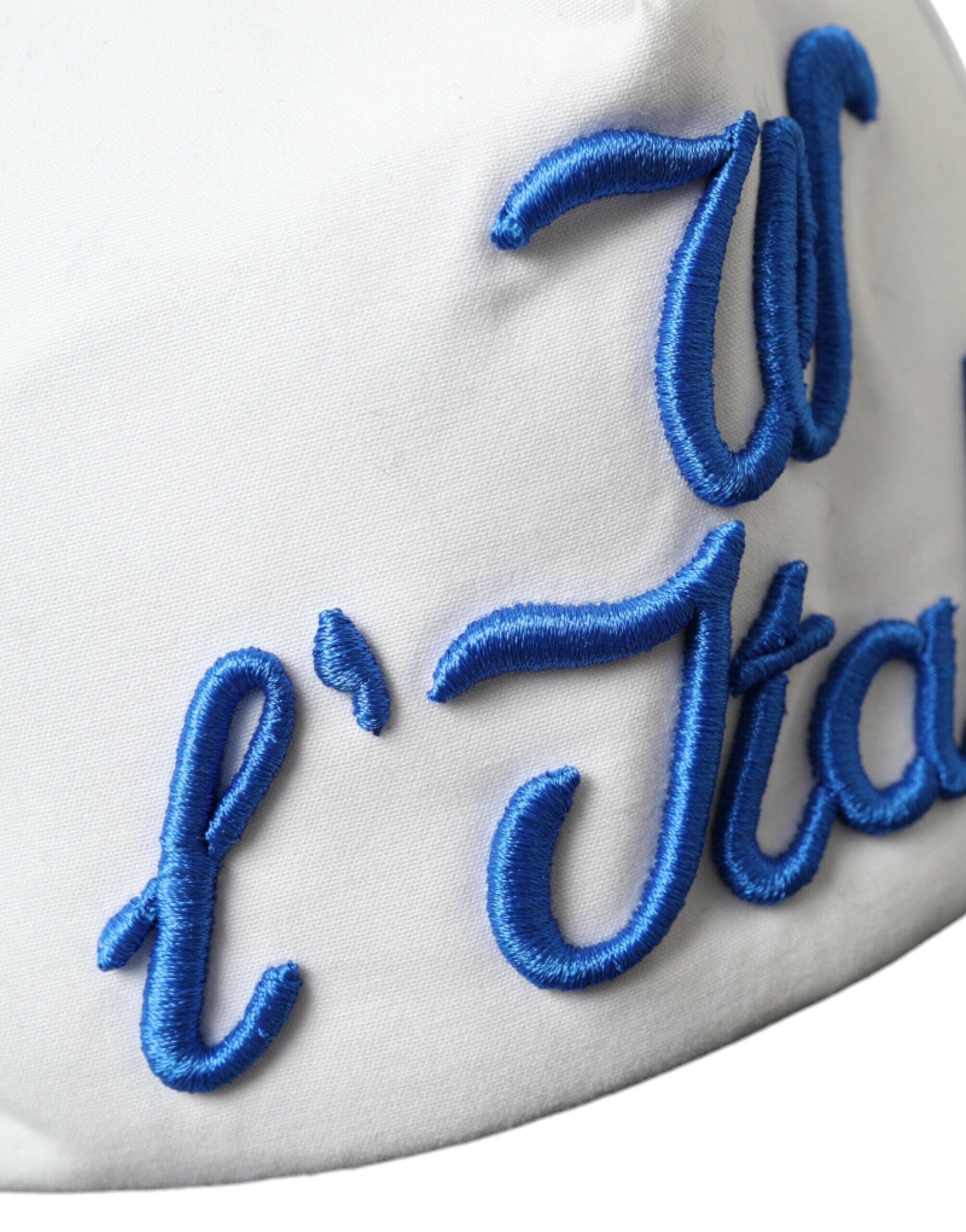 Dolce & Gabbana Blue White Black Italia Mesh Baseball Hat -   -  Dolce & Gabbana.
